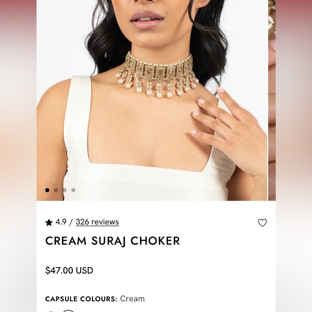 Cream SAREE ROOM Suraj choker